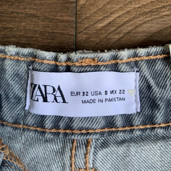 NWT Zara hi rise ankle length grey denim pants - Picture 6 of 13